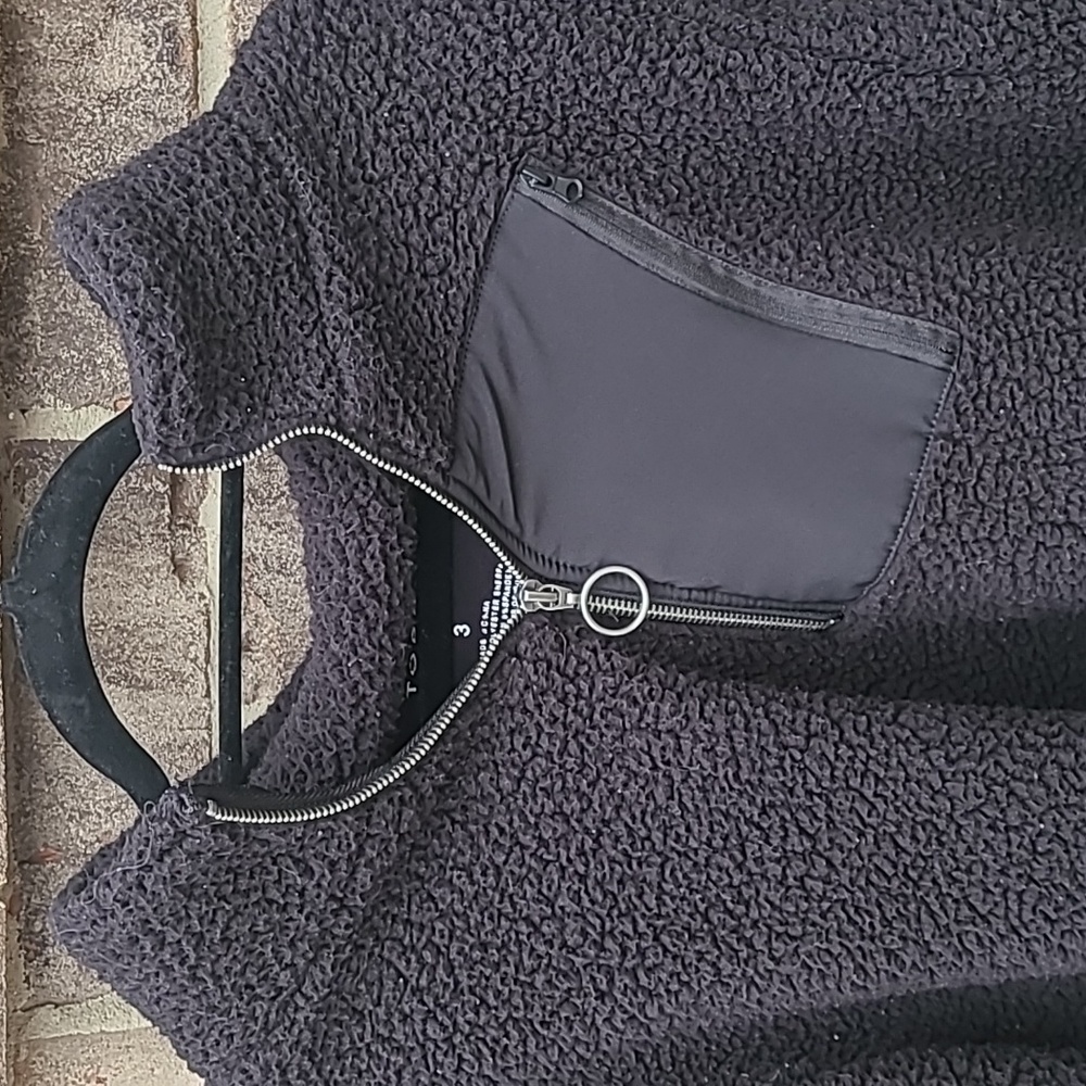 Torrid Active Black Sherpa Jacket Size 3 - image 3